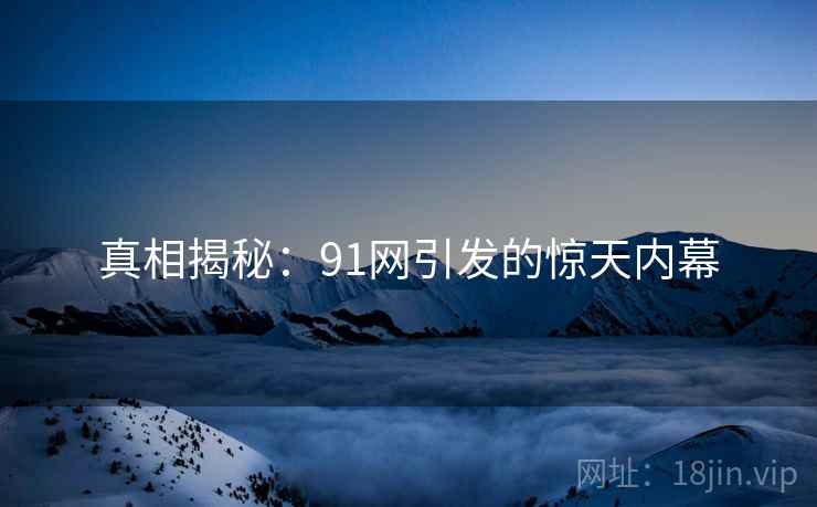 真相揭秘：91网引发的惊天内幕